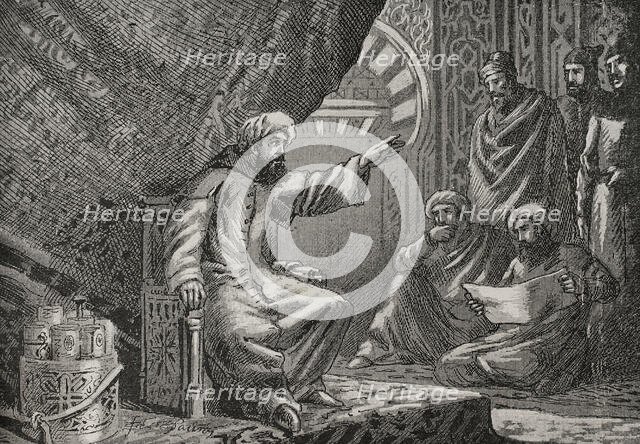 Averroes (Abu al-Walid Muhammad ibn Ahmad ibn Rushd) (1126-1198), 1890.  Creator: Joan Serra y Pausas.