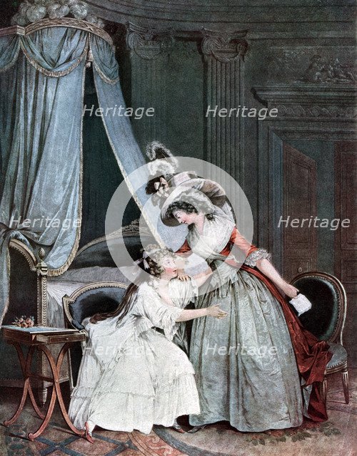 'L'Indiscretion', 18th or 19th century (1905).Artist: Jean-François Janinet   