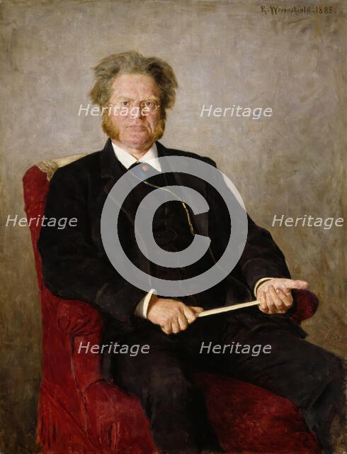 Portrait of the Poet Bjornstjerne Bjornson, 1885. Creator: Erik Werenskiold.