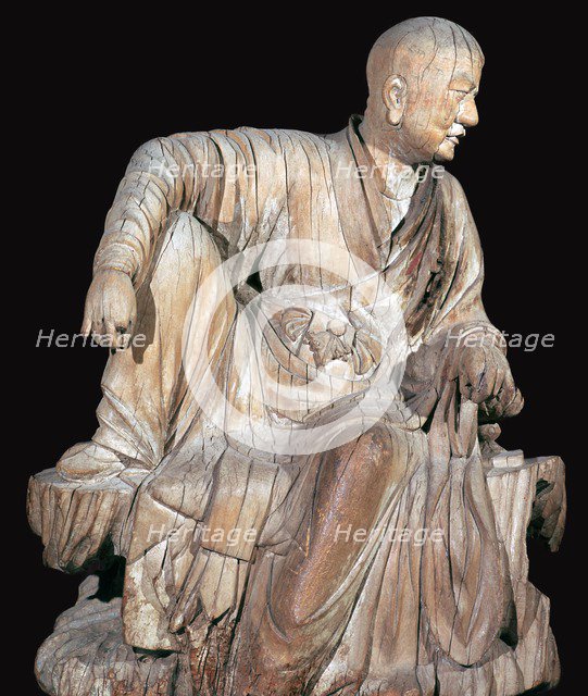 Statuette of a disciple of the Buddha, 14th century. Artist: Unknown