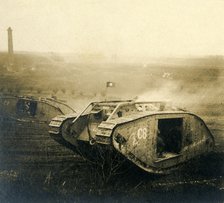 Tank on the move, c1914-c1918. Artist: Unknown.