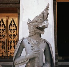Thai temple guardian at a temple doorway. Artist: Unknown