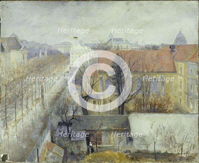 Sanctuary at Bon Pasteur seen from Place Denfert-Rochereau, 1890. Creator: Edouard Zawiski.