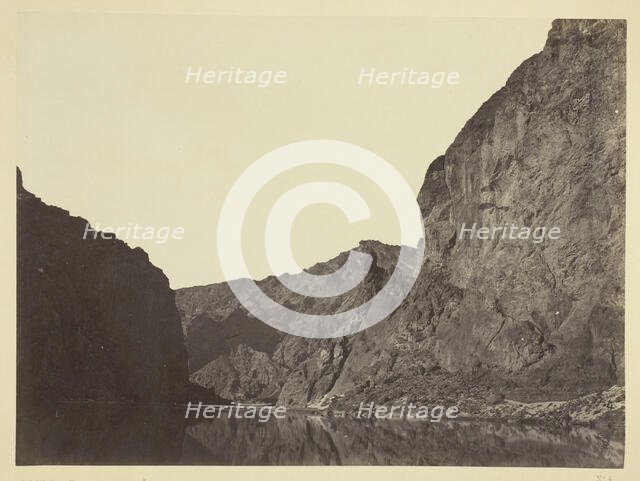 Black Cañon, Colorado River, looking below from Big Horn Camp, 1871. Creator: Tim O'Sullivan.