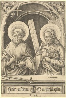 Saints Peter and Andrew, c. 1480/1485. Creator: Israhel van Meckenem.