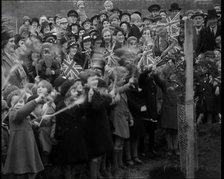 Children Waving Union Jack Flags , 1936. Creator: British Pathe Ltd.