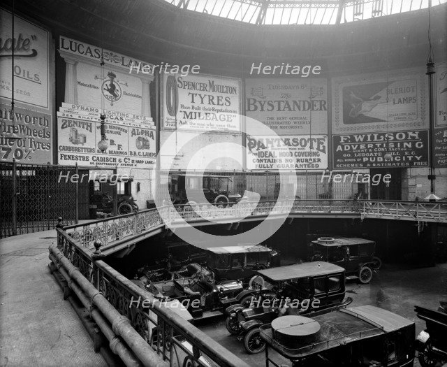 Interior of the Wolseley Tool & Motor Car Co Garage, Westminster, London, 1913. Artist: Bedford Lemere and Company