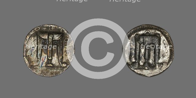 Stater (Coin) Depicting a Tripod, 500-480 BCE. Creator: Unknown.