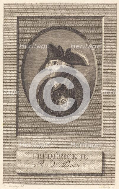 Frederick the Great, King of Prussia. Creator: Nicolas Delaunay.