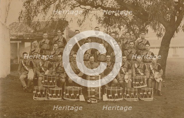 The Drums and Bugles of the First Battalion, The Queen's Own Royal West Kent Regiment. Poona, India, Artist: Unknown