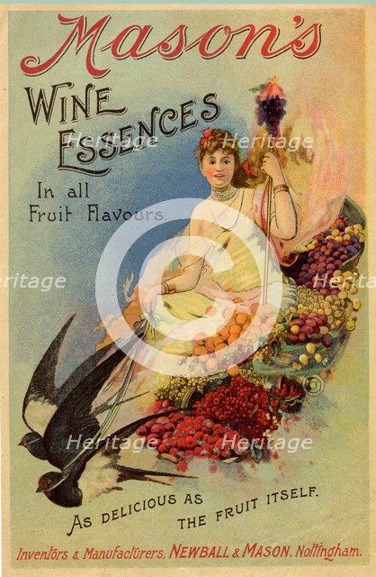 Mason’s Wine Essences, 1900. Artist: Unknown
