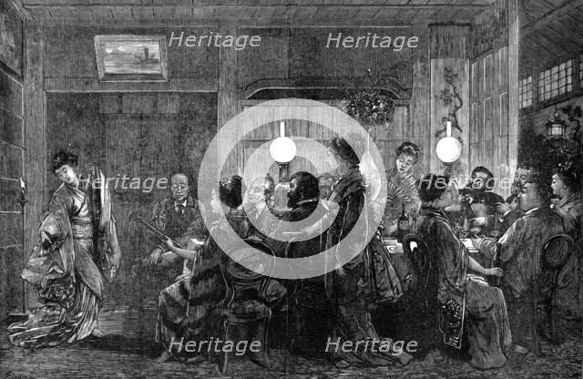 A Japanese dinner party, 1874. Creator: Unknown.