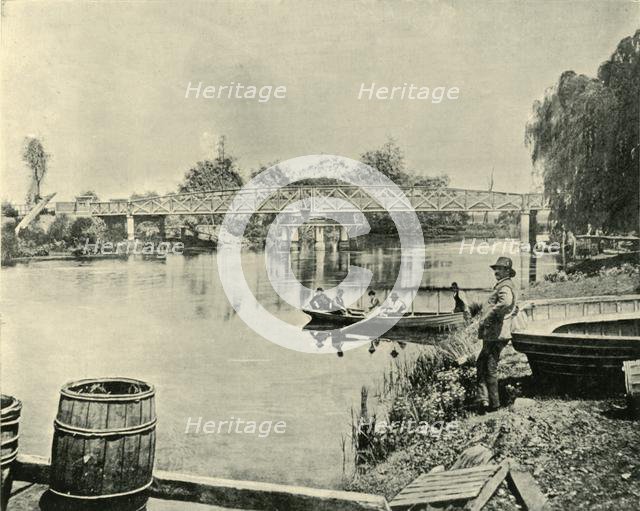 'Swing Bridge Over the Latrobe', 1901. Creator: Unknown.