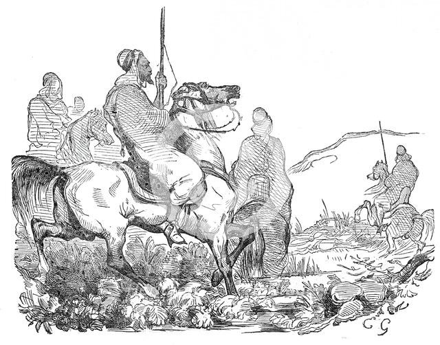 War in Morocco - Arab and Moorish Cavalry, 1844. Creator: Unknown.