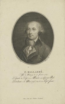 François-René-Augustin Mallarmé (1755-1831) , c. 1800. Creator: Bonneville, François (active 1787-1802).