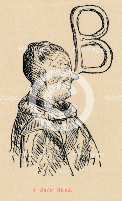 'A Bath Chap', c1860, (c1860). Artist: John Leech.