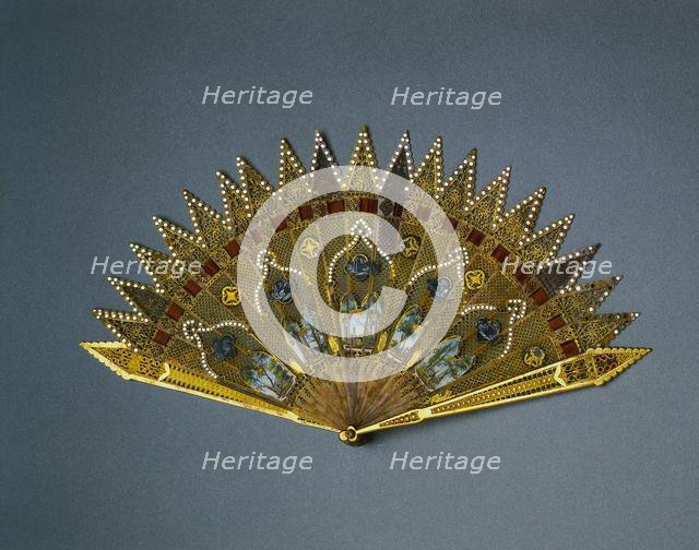 Brise Fan: Gothic Revival Style, c. 1830. Creator: Unknown.