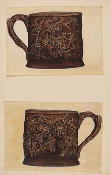 Toby Mug Set (2 pieces), c. 1936. Creator: John Cutting.