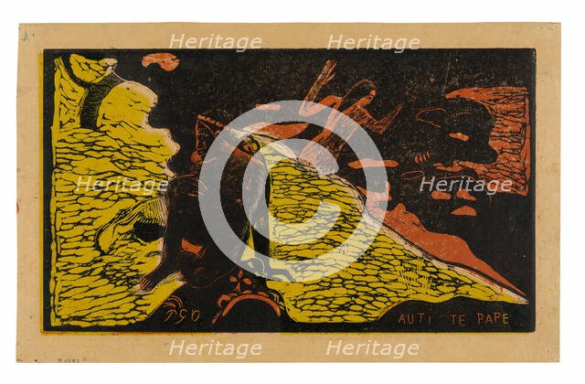 Auti te pape (Women at the River), from the Noa Noa Suite, 1894. Creator: Paul Gauguin.