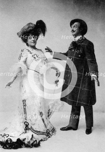 Ada Blanche and JR Hale in a scene from The Medal and the Maid, 1909. Artist: Unknown