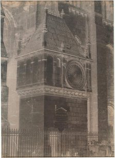 Untitled (Chartres Cathedral, Pavillon de l'horloge), 1851/52. Creator: Henri Le Secq.