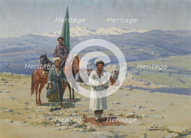 Imam Shamil in the Caucasus. Artist: Sommer, Richard Karl (1866-1939)