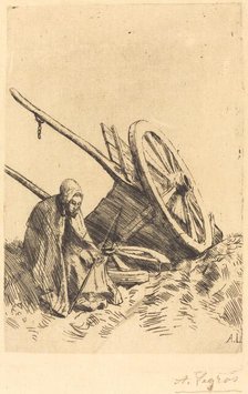 Broken Cart (La charette brisee). Creator: Alphonse Legros.