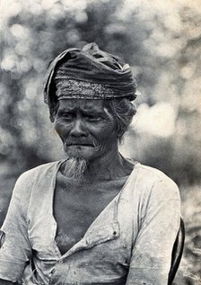 Sarawak: a Land Dayak chief, c1900. Creator: Unknown.