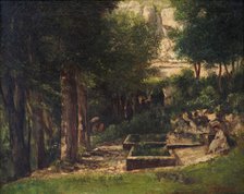 The Spring in Fouras (A painter and his model). Artist: Courbet, Gustave (1819-1877)