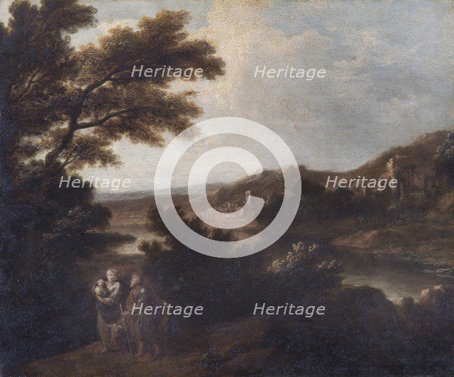 'Landscape with Flight into Egypt', 18th century. Artist: Sir Joshua Reynolds.