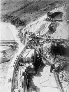Boise Project - Reclamation Service, U.S. Arrowcock [sic] Dam, 1920. Creator: Harris & Ewing.