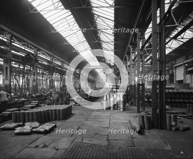 Cammell Laird's Cyclops Ordnance Steel Tyre and Spring Works, Sheffield, Yorkshire, 1913. Artist: H Bedford Lemere.