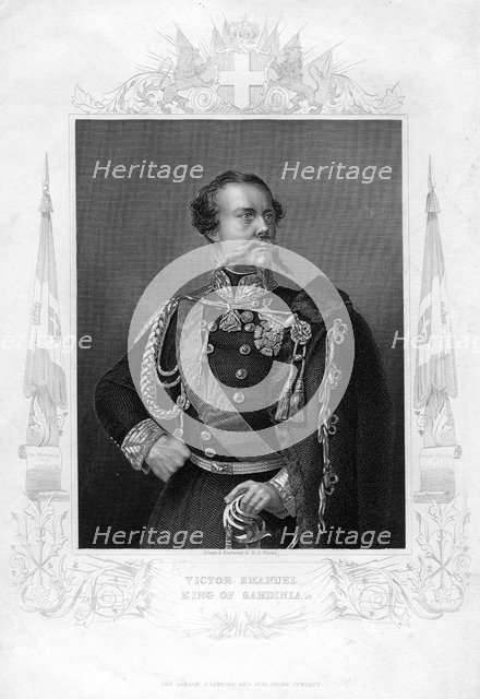 'Victor Emanuel, King of Sardinia', 19th century.Artist: DJ Pound