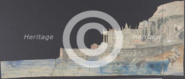 Design for a Stage Set at the Opéra, Paris, 1830-90. Creator: Eugene Ciceri.