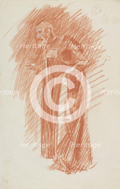 Untitled [Study of a standing monk],  c.1980. Creator: Karl Sim.