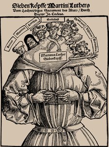 Seven-Headed Luther (Der siebenköpfige Luther), 1529.