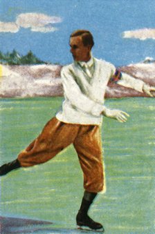 Swedish figure skater Gillis Grafström, 1928. Creator: Unknown.