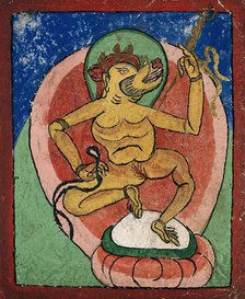 Tibetan fortune telling card. Creator: Unknown.