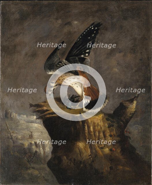 Vulture and Its Prey, 1844. Creator: Robert Seldon Duncanson.