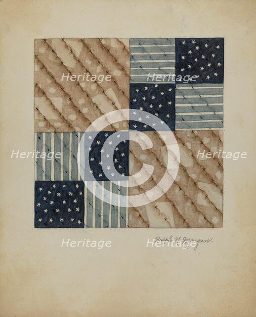 Quilt Pattern, 1935/1942. Creator: Ralph N. Morgan.