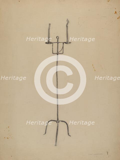 Adjustable Candle Holder, c. 1939. Creator: Howard Lumbard.
