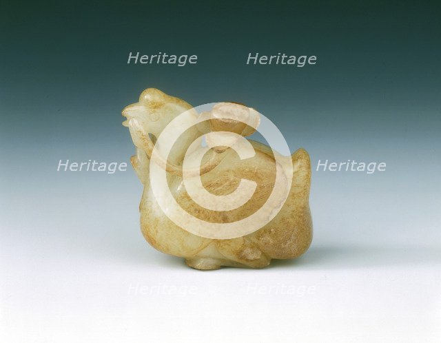 Jade goose with lotus, Song dynasty, China, 960-1279. Artist: Unknown