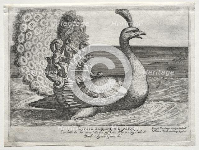 Naval Combat Represented on the Arno River in Florence, for the Marriage of Cosimo di Medici…, 1608. Creator: Remigio Cantagallina (Italian, 1582/3-1656).