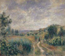 Landscape near Essoyes (Landscape with two Figures on the Grass), 1892. Creator: Renoir, Pierre Auguste (1841-1919).