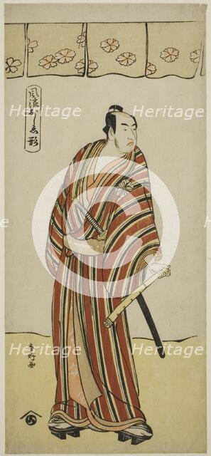 The Actor Matsumoto Koshiro IV as An no Heibei in the Play Edo no Fuji Wakayagi Soga..., c. 1789. Creator: Katsukawa Shunko.