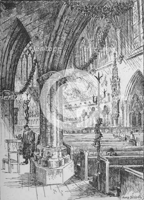 'The Sanctuary, Farm Street', 1890. Artist: Hume Nisbet.