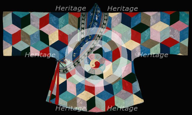 Boy's Baijia Pao ("One Hundred Household" Robe), China, Qing dynasty (1644-1911), 1850/1900. Creator: Unknown.