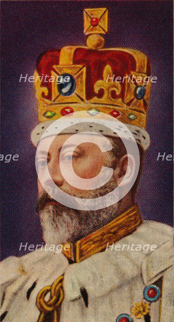 King Edward VII at his coronation, 1902 (1935). Artist: Unknown.