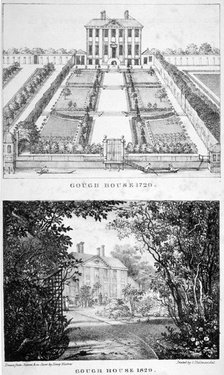 Two views of Gough House, West Road, Chelsea, London, c1830.                                         Artist: Charles Joseph Hullmandel