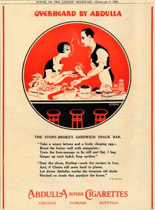 'Overheard by Abdulla - The Stony Broke's Sandwich Snack Bar', 1933. Artist: Unknown.